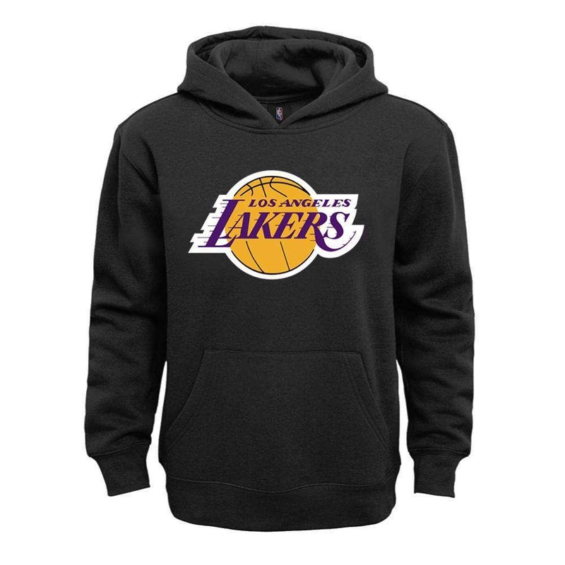 Youths Los Angeles Lakers Outerstuff NBA Primary Logo Hoodie Jumper – Black