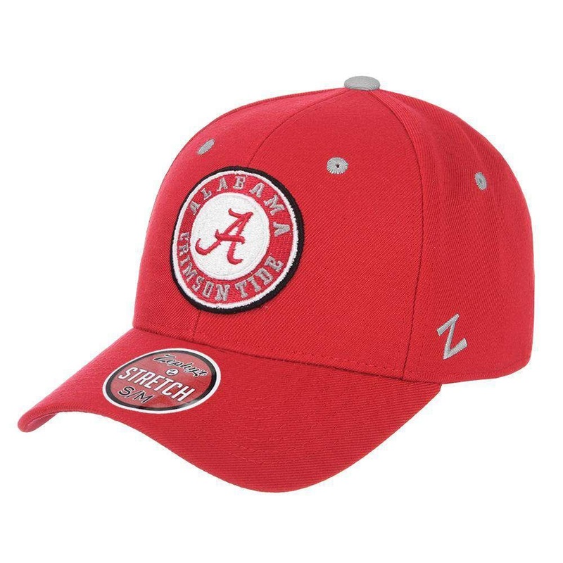 Alabama Crimson Tide Zephyr NCAA ZH Team Classic Stretch Fit Curved Hat – Dark Red