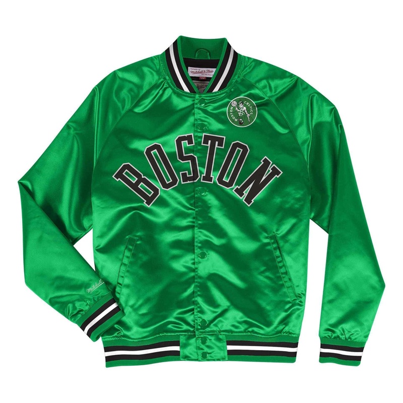 Boston Celtics Mitchell & Ness NBA Lightweight Satin Jacket – Green