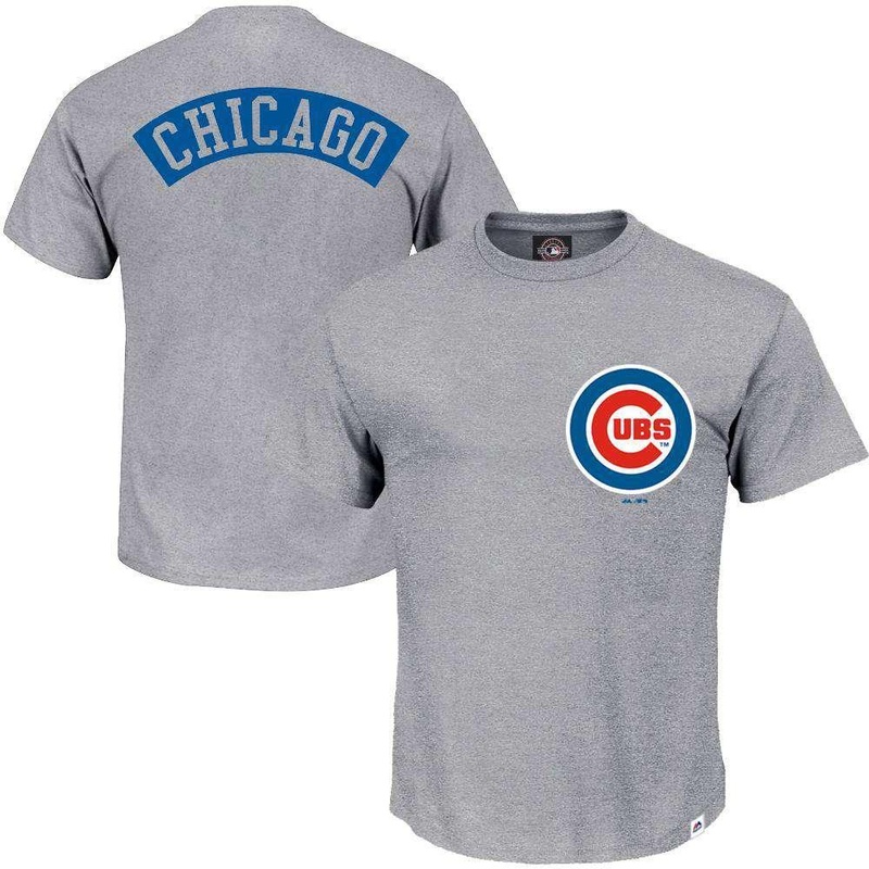 Chicago Cubs Majestic MLB Finter T-Shirt – Grey