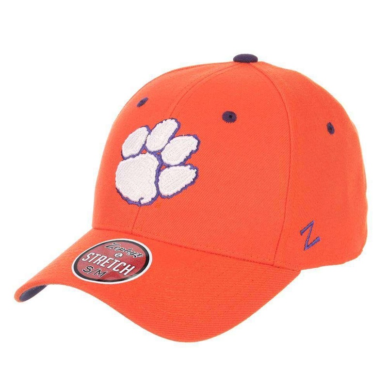 Clemson Tigers Zephyr NCAA ZH Team Classic Stretch Fit Curved Hat – Orange