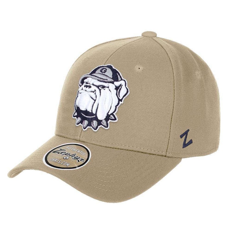 Georgetown Hoyas Zephyr NCAA KHK ZC Team Curved Snapback Hat – Khaki