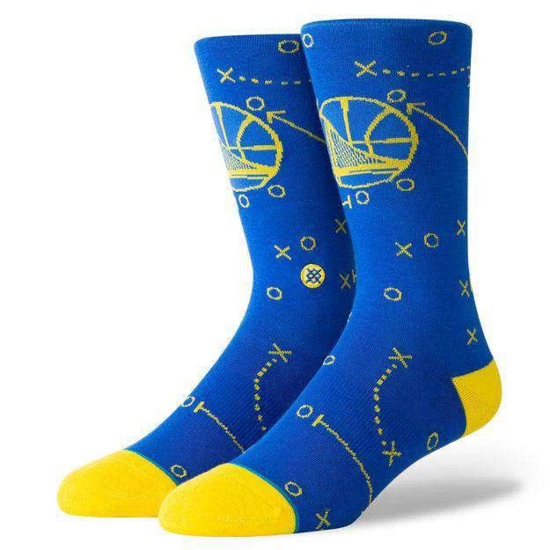 Golden State Warriors Stance NBA Playbook Crew Socks – Blue