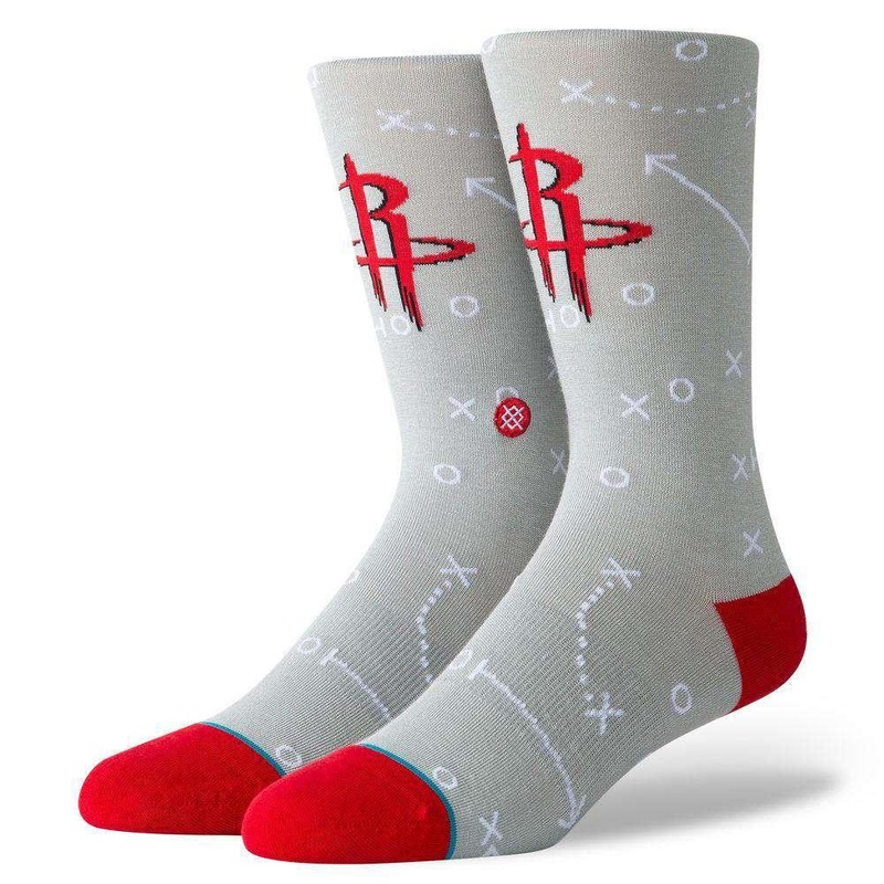 Houston Rockets Stance NBA Playbook Crew Socks – Grey
