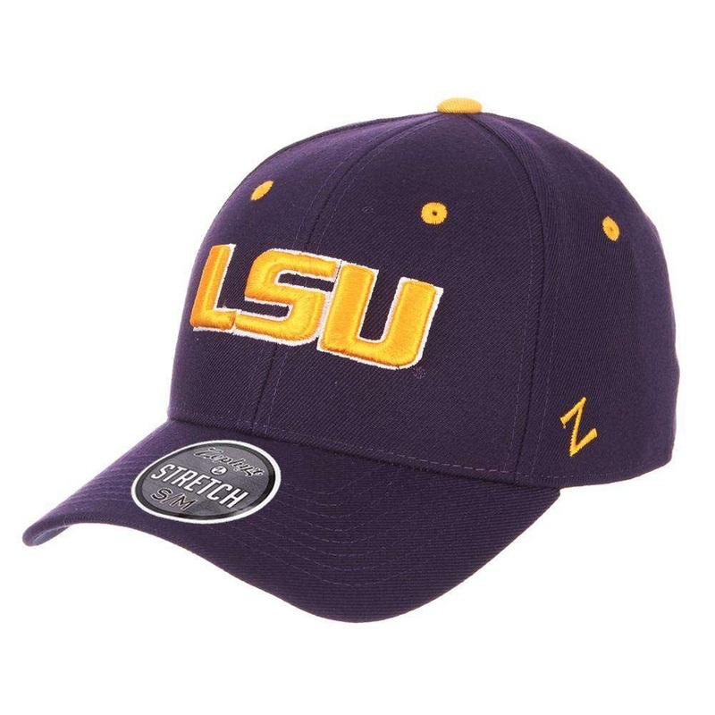 LSU Tigers Zephyr NCAA ZH Team Classic Stretch Fit Curved Hat – Purple