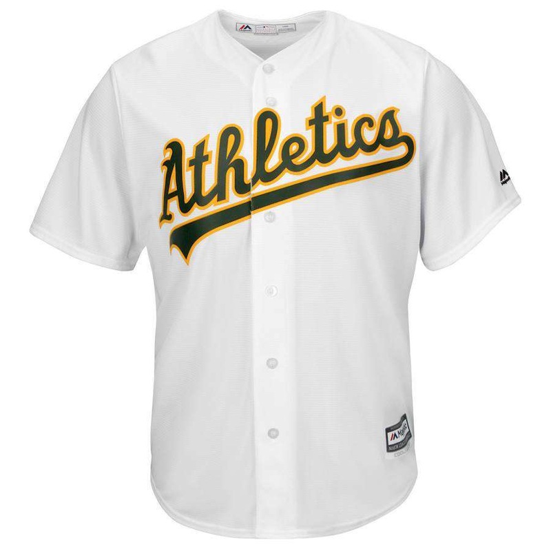Oakland Athletics Majestic MLB Cool Base Replica Jersey – White