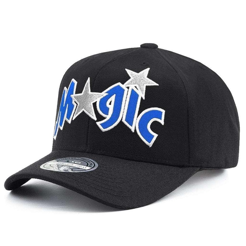 Orlando Magic Mitchell & Ness NBA HWC Jersey Logo 110 Curve Snapback Hat – Black
