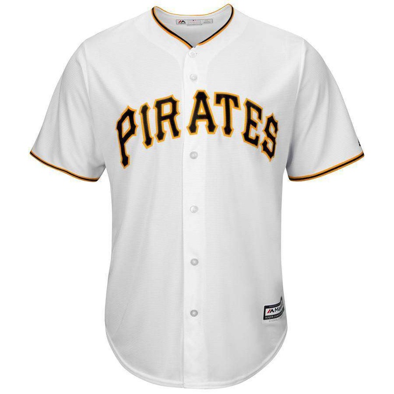 Pittsburgh Pirates Majestic MLB Cool Base Replica Jersey – White