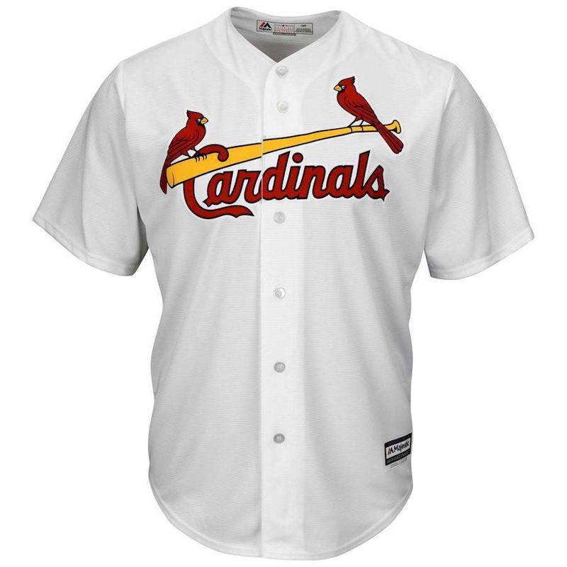St Louis Cardinals Majestic MLB AC Cool Base Replica Jersey – White