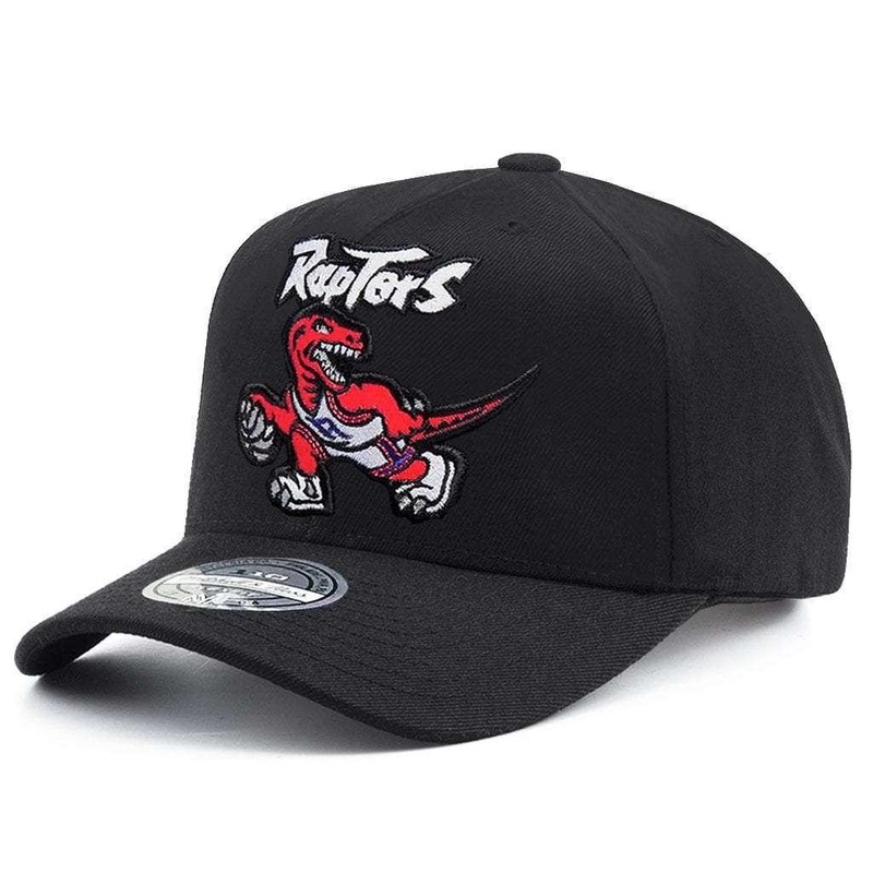 Toronto Raptors Mitchell & Ness NBA HWC Jersey Logo 110 Curve Snapback Hat – Black