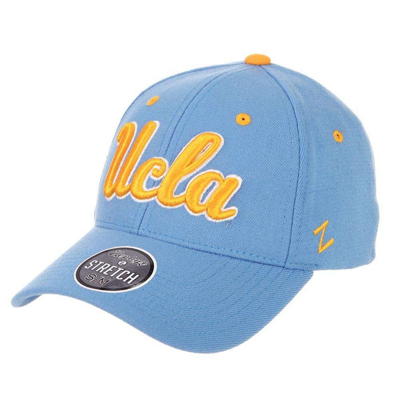 UCLA Bruins Zephyr NCAA ZH Team Classic Stretch Fit Curved Hat – Light Blue