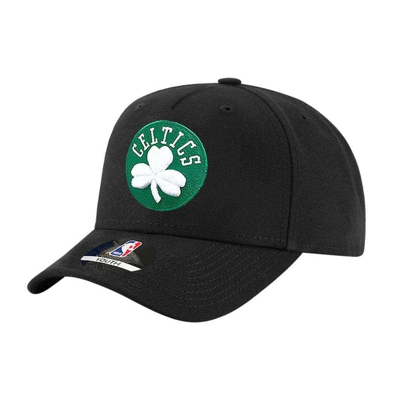 Youths Boston Celtics Outerstuff NBA Team Pinch Curve Snapback Hat – Black