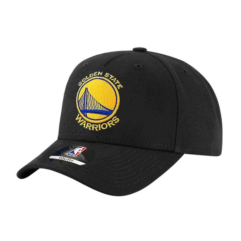 Youths Golden State Warriors Outerstuff NBA Team Pinch Curve Snapback Hat – Black