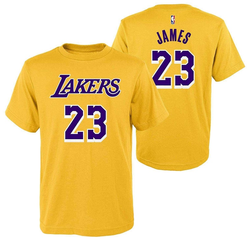 Youths LeBron James Los Angeles Lakers Outerstuff NBA Player T-Shirt – Gold