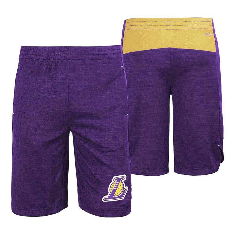 Youths Los Angeles Lakers Outerstuff NBA Performance Free Throw Shorts – Purple