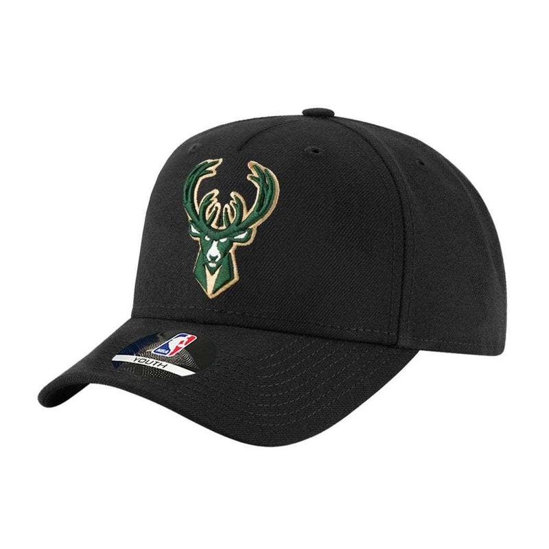 Youths Milwaukee Bucks Outerstuff NBA Team Pinch Curve Snapback Hat – Black
