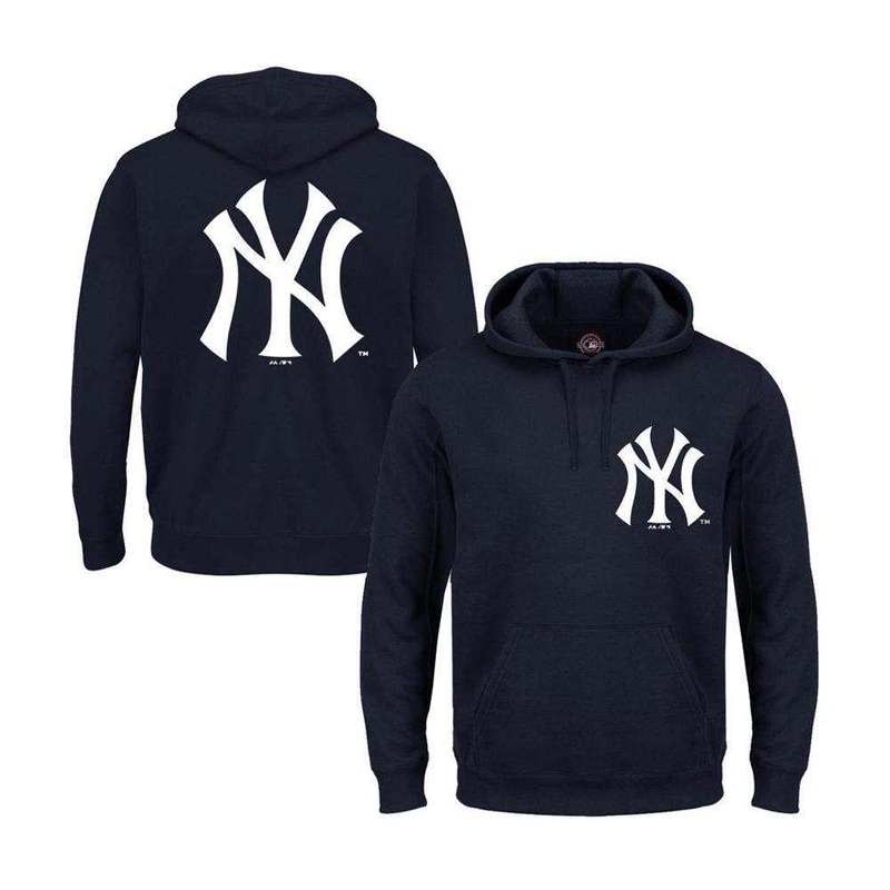 Youths New York Yankees Majestic MLB Juke Hoodie Jumper – Navy