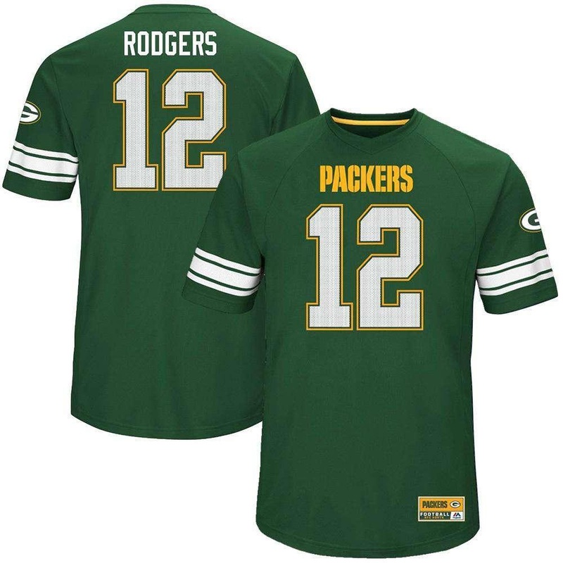Aaron Rodgers Green Bay Packers Majestic NFL Hashmark Jersey – Green