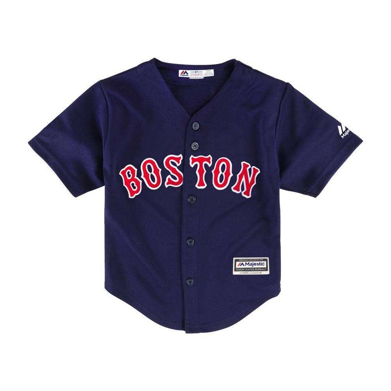 Boys Boston Red Sox Majestic MLB Cool Base Replica Jersey – Navy