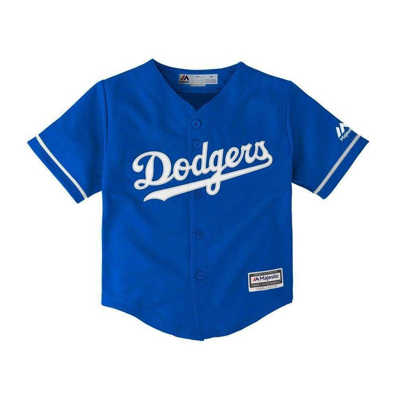 Boys Los Angeles Dodgers Majestic MLB Cool Base Replica Jersey – Blue