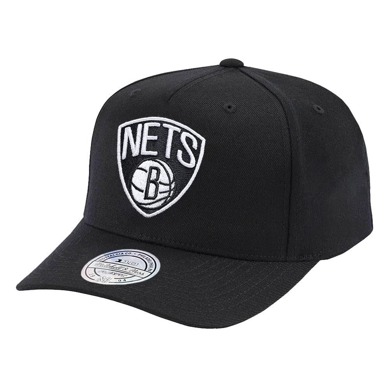 Brooklyn Nets Mitchell & Ness NBA Black & White 110 Snapback Hat – Black