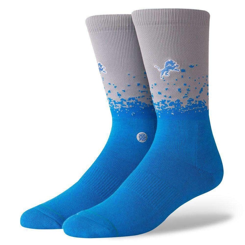 Detroit Lions Stance NFL Fade Crew Socks – Grey