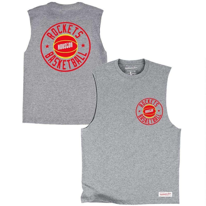 Houston Rockets Mitchell & Ness NBA Full Circle Muscle T-Shirt – Grey