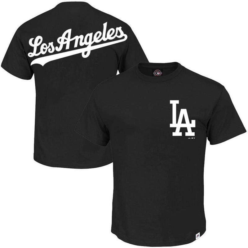 Los Angeles Dodgers Majestic MLB Hastings T-Shirt – Black