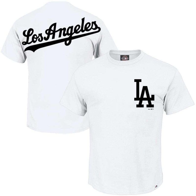 Los Angeles Dodgers Majestic MLB Hastings T-Shirt – White