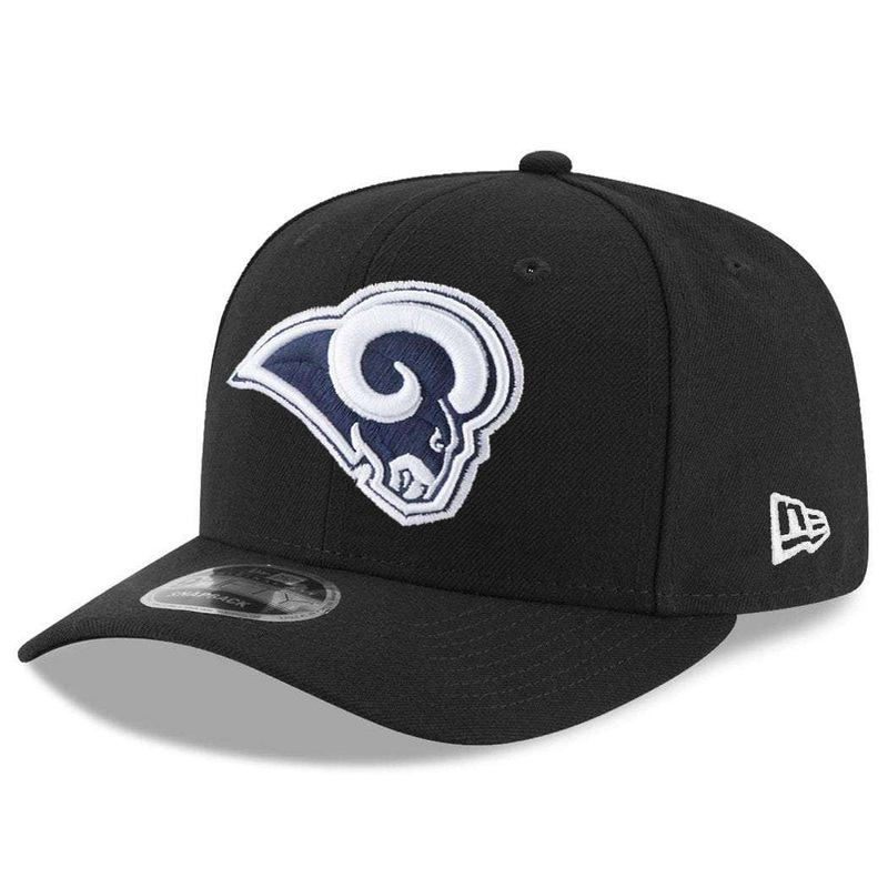 Los Angeles Rams New Era NFL 9FIFTY Pre-Curved OF Snapback Hat – Black