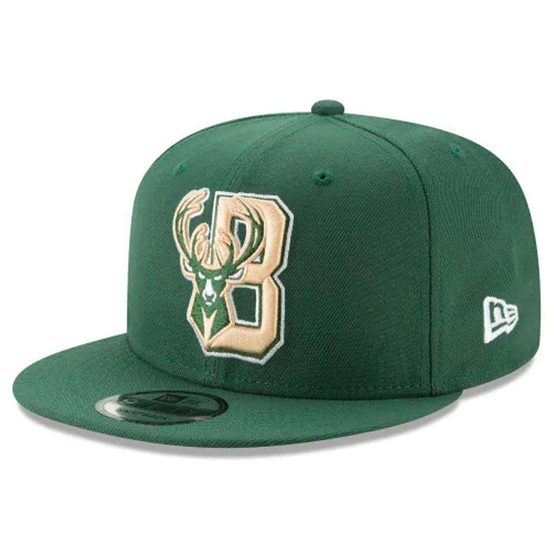 Milwaukee Bucks New Era NBA 2019 Back Half 9FIFTY Snapback Hat  Green