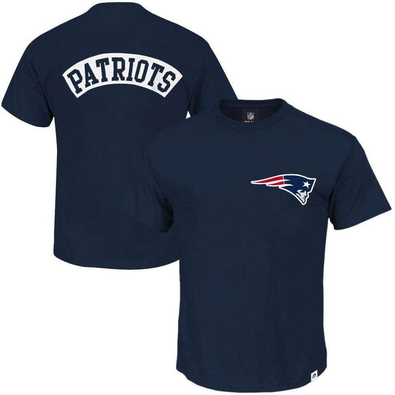 New England Patriots Majestic NFL Finter T-Shirt – Navy