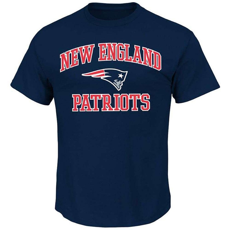 New England Patriots Majestic NFL Heart & Soul T-Shirt – Navy