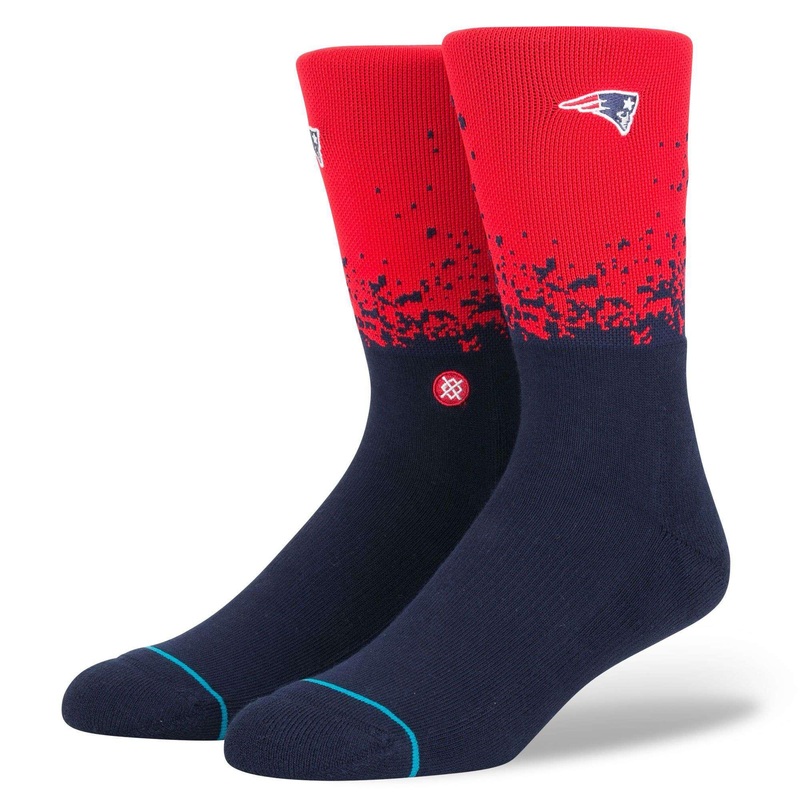 New England Patriots Stance NFL Fade Crew Socks – Red