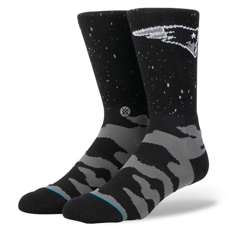 New England Patriots Stance NFL Reflective Crew Socks – Black