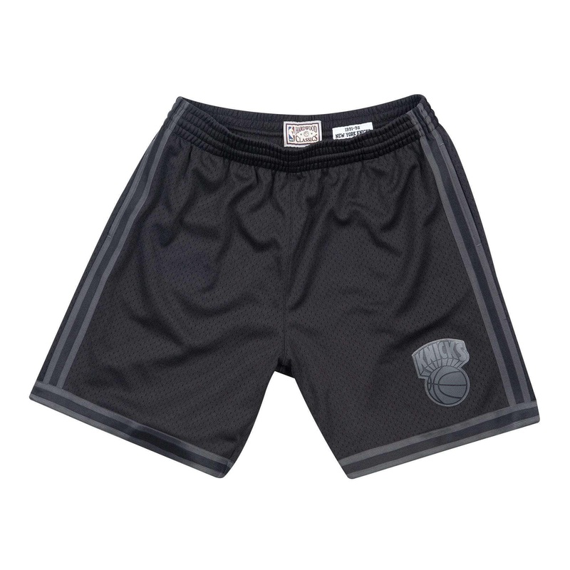New York Knicks Mitchell & Ness NBA Tonal Black Swingman Shorts