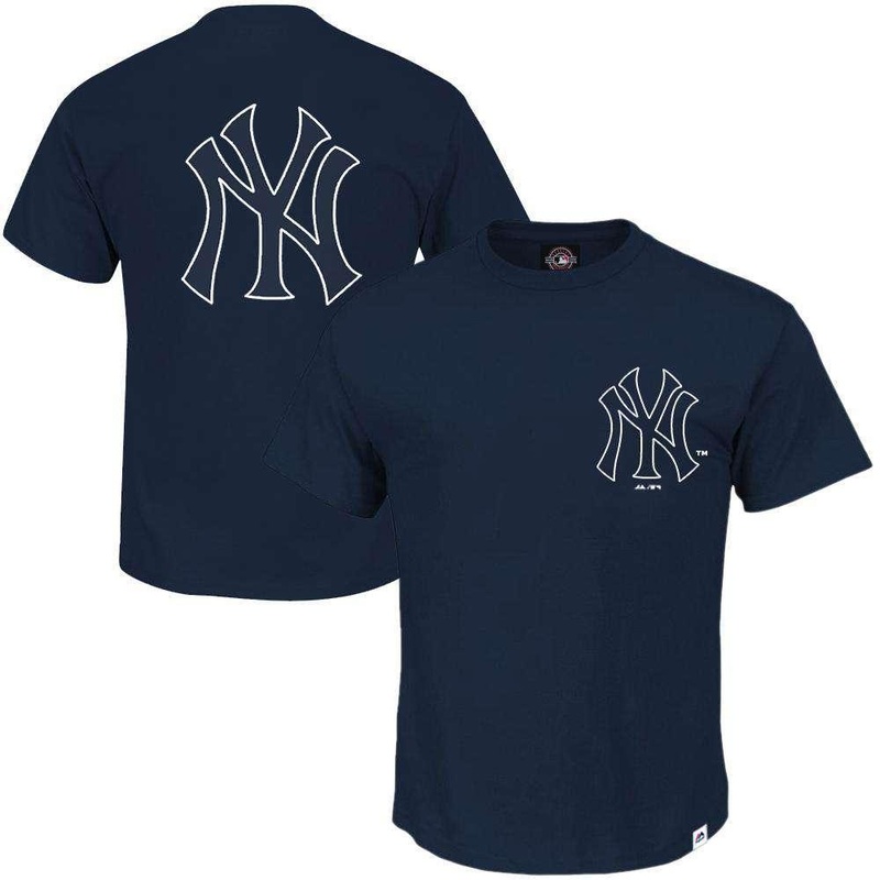 New York Yankees Majestic MLB Outline Logo T-Shirt – Navy
