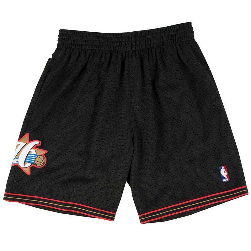 Philadelphia 76ers Mitchell & Ness NBA HWC Swingman Shorts – Black