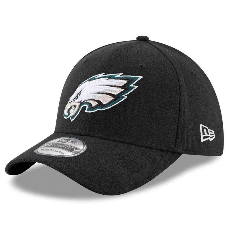 Philadelphia Eagles New Era NFL Team 39THIRTY Stretch-Fit Curve Hat – Black