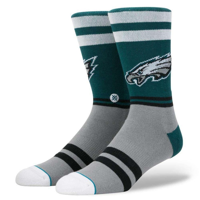 Philadelphia Eagles Stance NFL Logo Stripe Crew Socks – Green