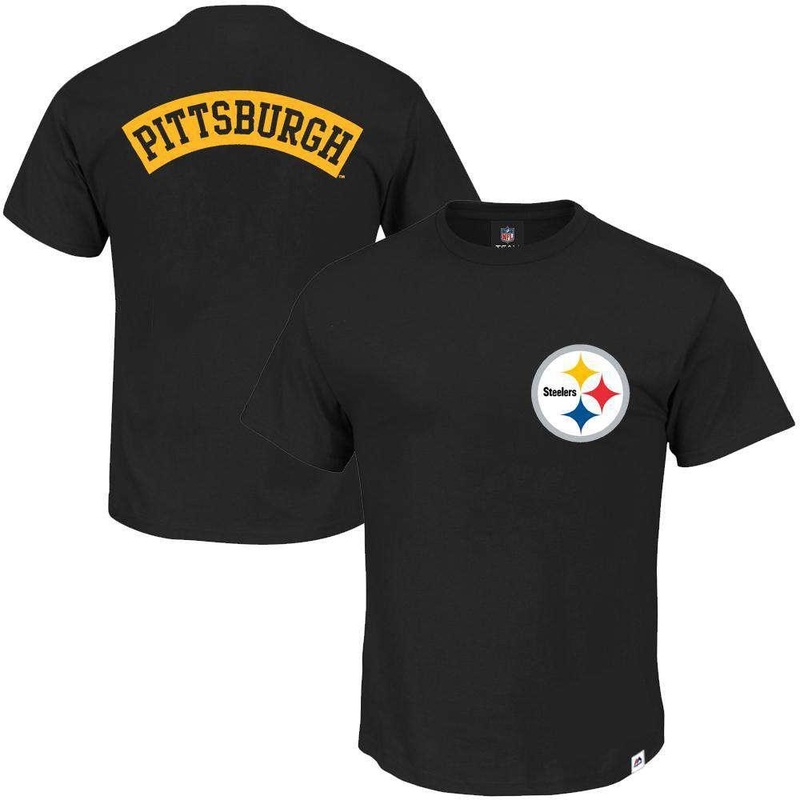 Pittsburgh Steelers Majestic NFL Finter T-Shirt – Black