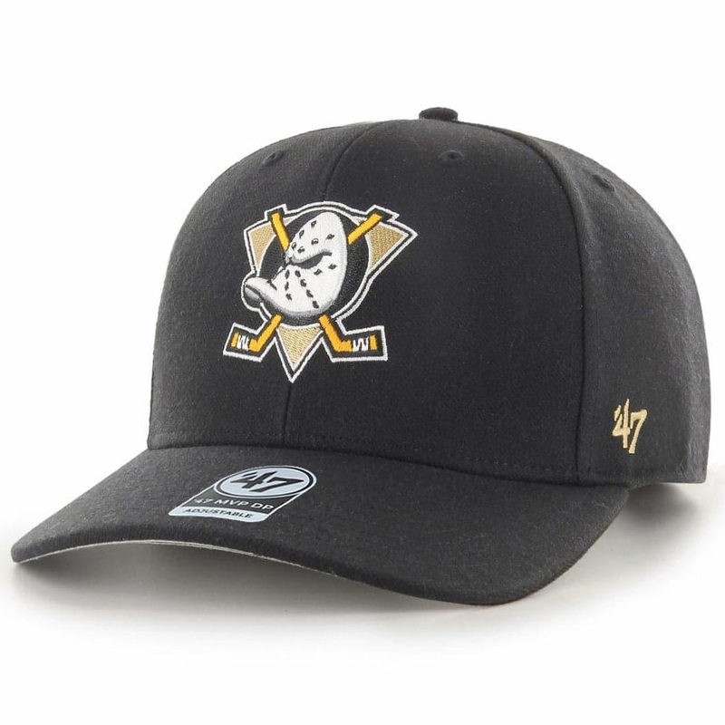 Anaheim Mighty Ducks ’47 NHL Team MVP DP Pre-Curved Snapback Hat – Black
