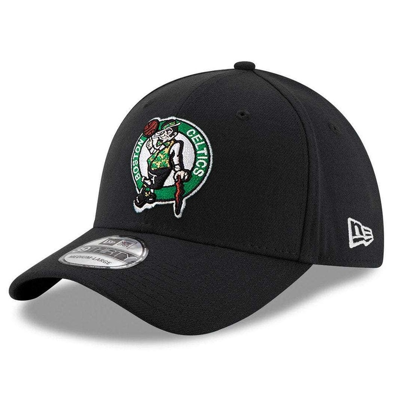 Boston Celtics New Era NBA Team 39THIRTY Stretch-Fit Curve Hat – Black