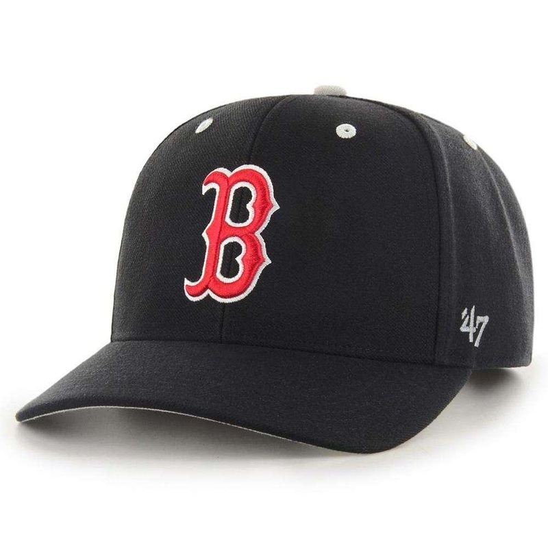 Boston Red Sox ’47 MLB Team Audible DB Pre-Curved Snapback Hat – Black