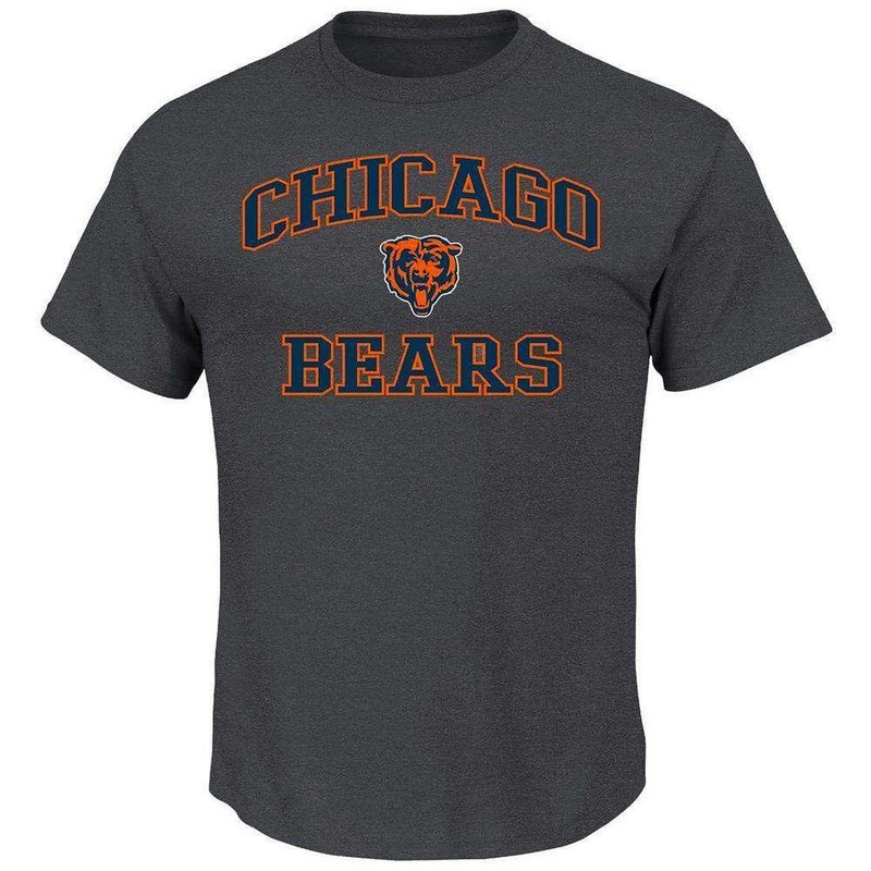 Chicago Bears Majestic NFL Heart & Soul T-Shirt – Charcoal