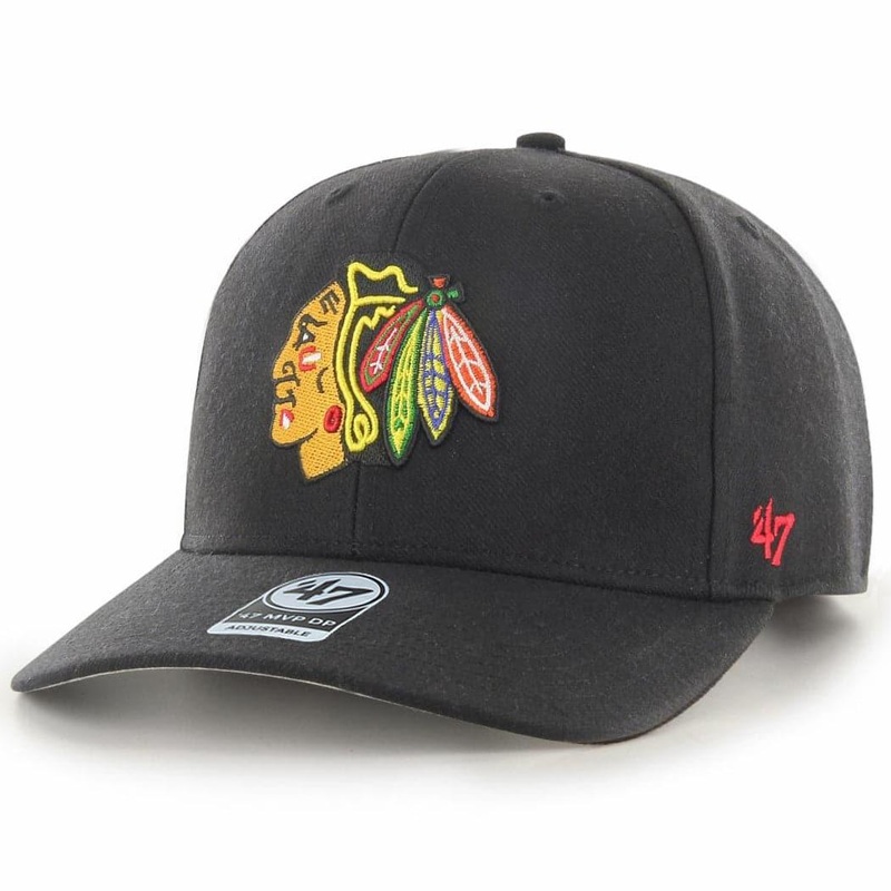 Chicago Blackhawks ’47 NHL Team MVP DP Pre-Curved Snapback Hat – Black
