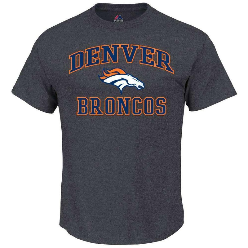 Denver Broncos Majestic NFL Heart & Soul T-Shirt – Charcoal
