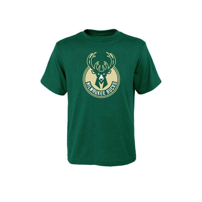Kids Milwaukee Bucks Outerstuff NBA Logo T-Shirt – Green