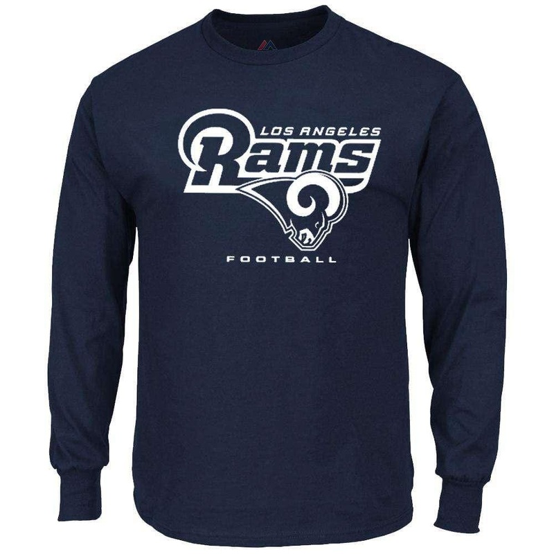 Los Angeles Rams Majestic NFL Critical Victory Long Sleeve T-Shirt – Navy