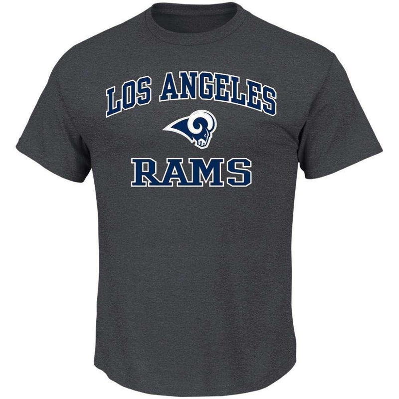 Los Angeles Rams Majestic NFL Heart & Soul T-Shirt – Charcoal